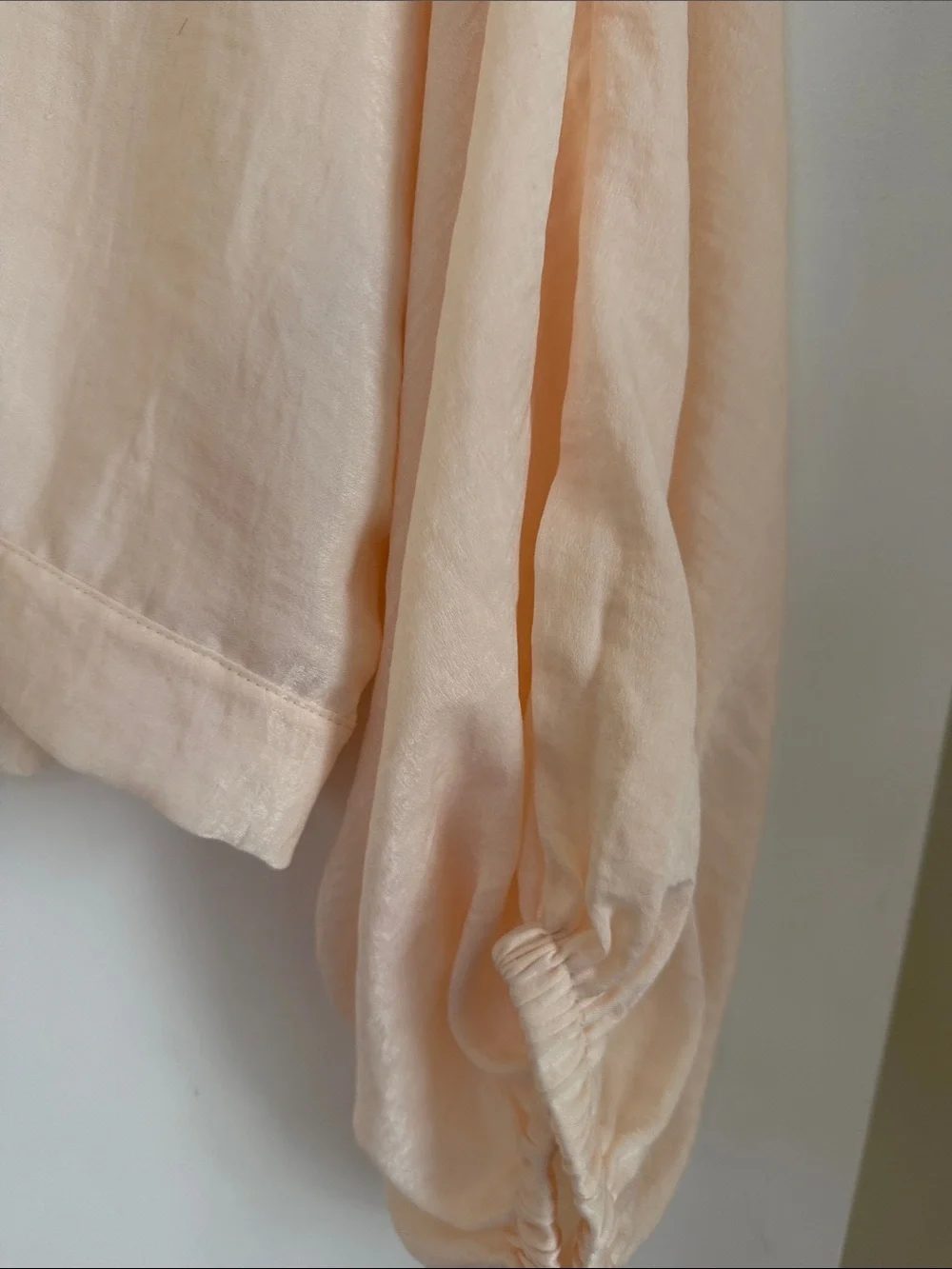 Free People Blush Draped Wrap V-Neck Blouse